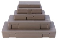 RECTANGULAR BOXES with CLICK-SHUT HINGED LID: Allied Plastics