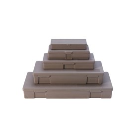 RECTANGULAR BOXES with CLICK-SHUT HINGED LID: Allied Plastics